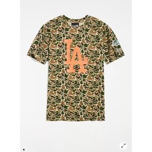 NWT New Era Men Los Angeles Dodgers Baseball MLB Camo Short Sleeve T-Shirt Large